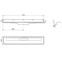 Unidrain Afløbsarmatur 1004, 700 mm, bagflange