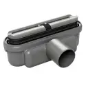 Unidrain Udløbshus lav model, Ø50 mm, m/vandlås, indbygningshøjde 69mm