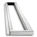 Unidran 1500 Classicline ramme 600 mm H 8 mm. Rustfrit stål/Børstet