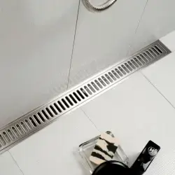 Unidrain rist Column, 600 mm - Rustfrit stål/Børstet