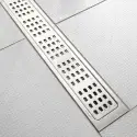 Unidrain rist Square, 1000 mm - Rustfrit stål/Børstet