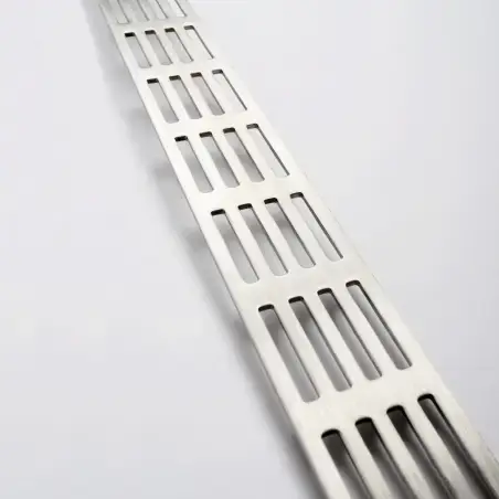 Unidrain rist Stripe, 300 mm - Rustfrit stål/Børstet