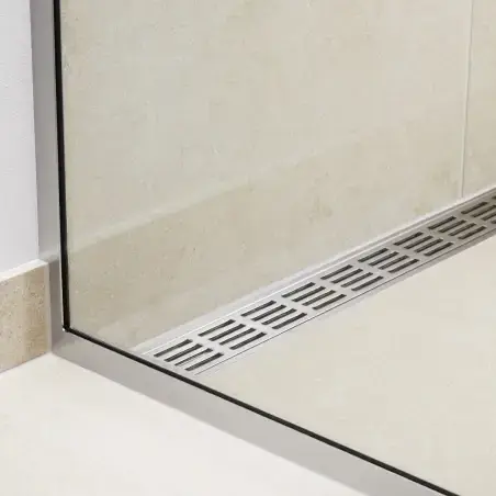 Unidrain rist Stripe, 300 mm - Rustfrit stål/Børstet