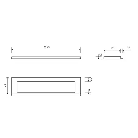 HIGHLINE RAMME 1200 MM, H12MM