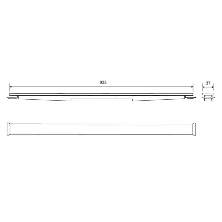Unidrain HighLine Colour Panel, 1000 mm - Kobber