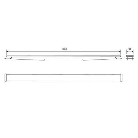 Unidrain HighLine Colour Panel, 700 mm - Sort