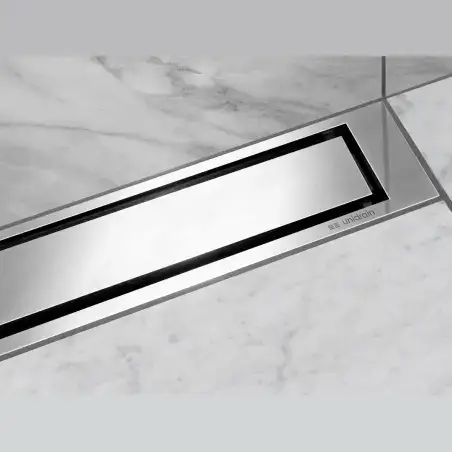 Unidrain 1918 Highline Colour ramme, 300 mm, højde 15 mm, Poleret stål