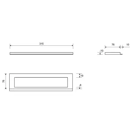 Unidrain 1916 Highline Colour ramme, 300 mm, højde 10 mm, Kobber