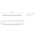 Unidrain 1917 Highline Colour ramme, 700 mm, højde 10 mm, Sort