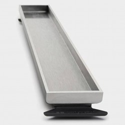Unidrain HighLine Cassette, 300 mm, Højde 12 mm - Rustfrit stål/Børstet
