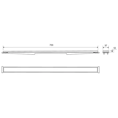 HIGHLINE CASSETTE,800MM, H12MM