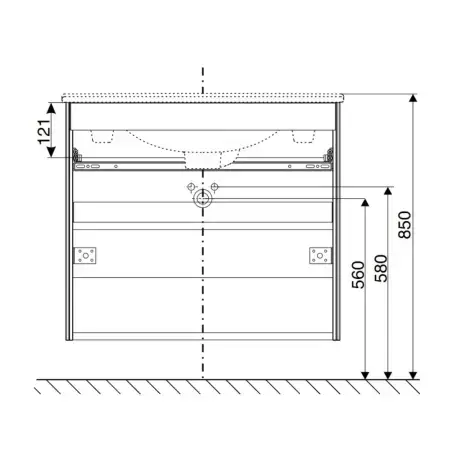 Ifø Sense Compact møbelpakke i 60 cm, m/spira håndvask - hvid