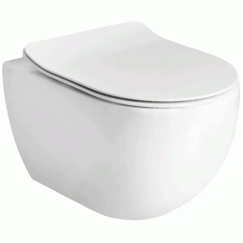 Lavabo Glomp væghængt toilet, uden skyllekant, Mat hvid