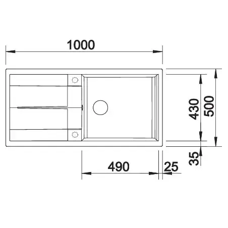 Blanco Metra XL 6S, 100 x 50 cm, køkkenvask i SILGRANIT, Vendbar - Antracit