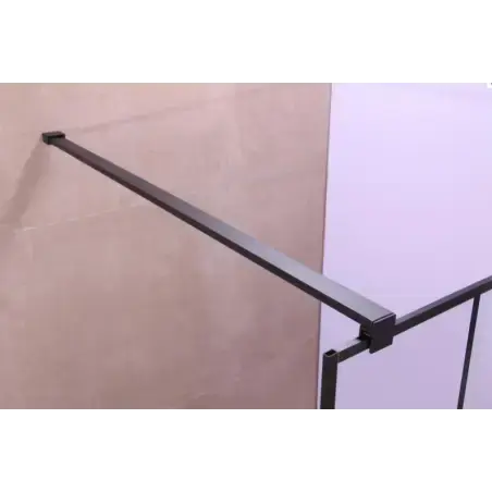 Nortiq New York brusevæg 70 cm i mat sort profil og sprosser