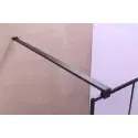 Nortiq New York brusevæg 90 cm i mat sort profil og sprosser