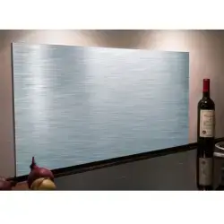Nortiq stænkplade firkantet, 80 x 40 cm, rustfrit stål