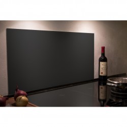 Nortiq stænkplade firkantet, 60 x 30 cm, sort glas