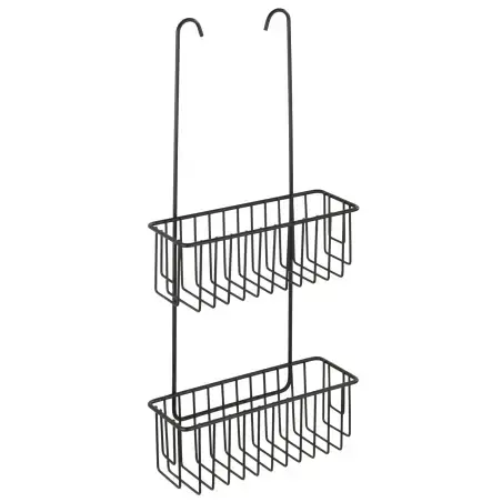 Nortiq House steel brusehylde til armaturer med 2 kurve, mat sort