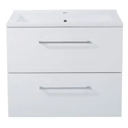 Nortiq Bakkedahl møbelpakke i højglans hvid, 2 skuffer m/softclose - 80 cm