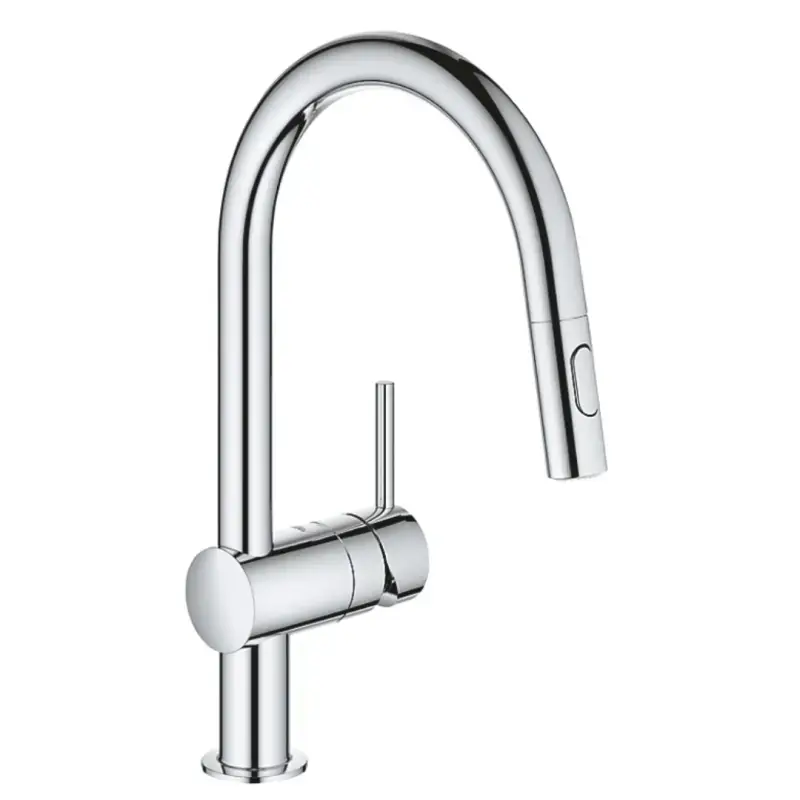 Grohe Minta køkkenarmatur C-tud, m/udtrækstud - Krom