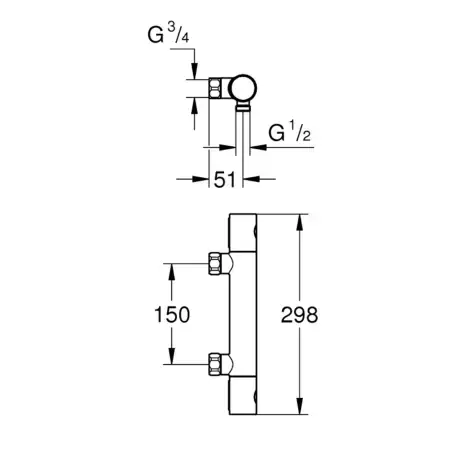 GROHE GROHTHERM 800 Cosmopolitan termostatarmatur til brus