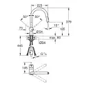 Grohe Minta køkkenarmatur C-tud, m/udtrækstud - Supersteel