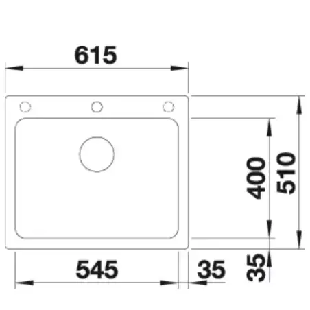 BLANCO Naya 6, 60 x 51 cm, køkkenvask i SILGRANIT - Sort