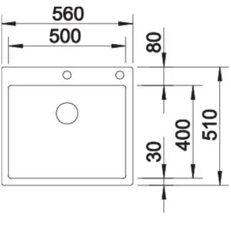 Blanco Claron 500-IF/A MXIX, 56 x 51 cm, køkkenvask i rustfrit stål