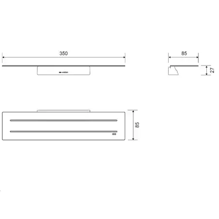 Unidrain Reframe - Sæbehylde væghængt - Kobber