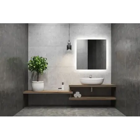 Nordic Bad Mona 1 firkantet LED-spejl med varme, 160 x 80 cm
