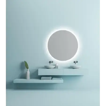 Nordic Bad Sandra 1 rundt LED-spejl med varme, Ø100 cm