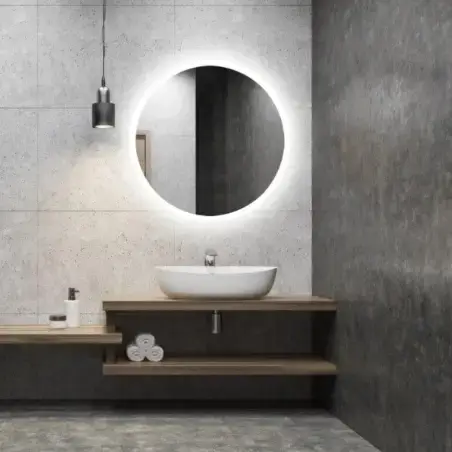 Nordic Bad Sandra 1 rundt LED-spejl med varme, Ø60 cm