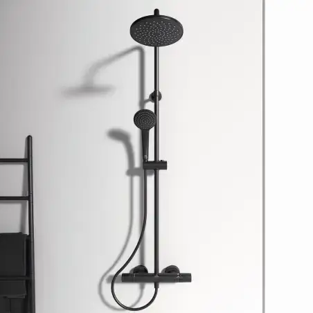 Ideal Standard Idealrain T25 Brusesystem, Ø200mm hovedbruser, Silk Black - mat sort