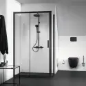 Ideal Standard Idealrain T25 Brusesystem, Ø200mm hovedbruser, Silk Black - mat sort