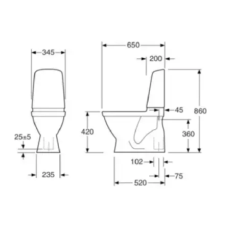 GB 5500L WC Nautic 2/4-liter