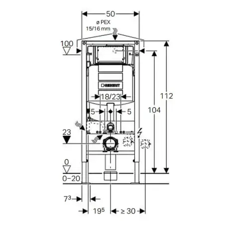 Toiletpakke Laufen Pro m/softclose sæde, Geberit Sigma cisterne, hvid/guld trykplade