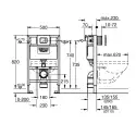 Grohe Rapid SL indbygningscisterne 3in1 82 cm inkl. trykplade