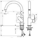 Hansgrohe Vernis Blend M35 køkkenarmatur 260, 1jet, mat sort