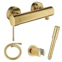 Grohe termostatarmatur med Sena håndbruser i poleret cool sunrise (messing)