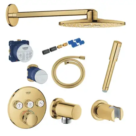 Grohe Grotherm smartcontrol, hovedbruser m/2 funktioner i poleret cool sunrise