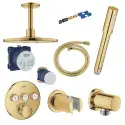 Grohe Grotherm smartcontrol m/hovedbruser 2 funktioner i loft, poleret cool sunrise
