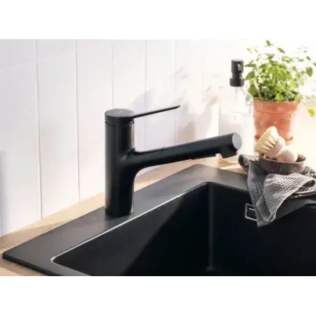 Hansgrohe Zesis M33 køkkenarmatur 220mm tud, mat sort