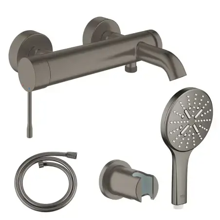 Grohe kararmatur i børstet Hard graphite (gunmetal)