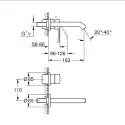 GROHE Essence new håndvaskarmatur m-size, indbygning, komplet- børstet hard graphite