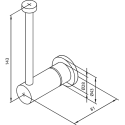 Damixa Silhouet reservepapirholder - poleret messing