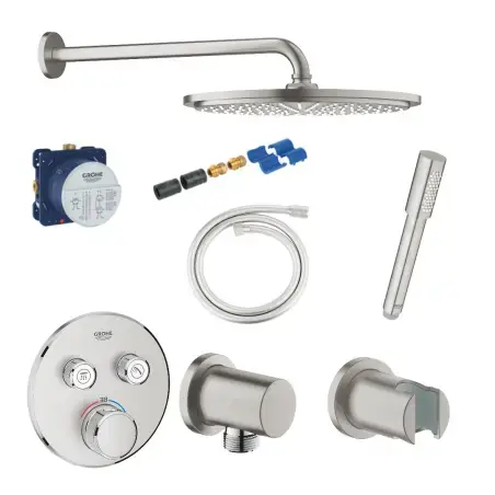 Grohe Grohtherm smartcontrol indbygningspakke i supersteel