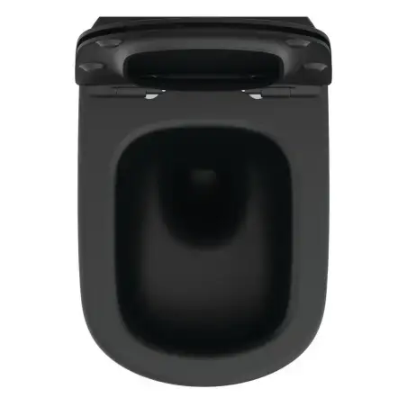 Toiletpakke m/Ideal standard Tesi toilet m/sæde, grohe cisterne og mat sort trykknap