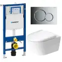 Toiletpakke m/Duravit D-Neo toilet m/ Geberit cisterne, sæde og matsort trykplade