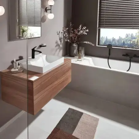 Hansgrohe Vivenis håndvaskarmatur 110, uden bundventil, mat sort